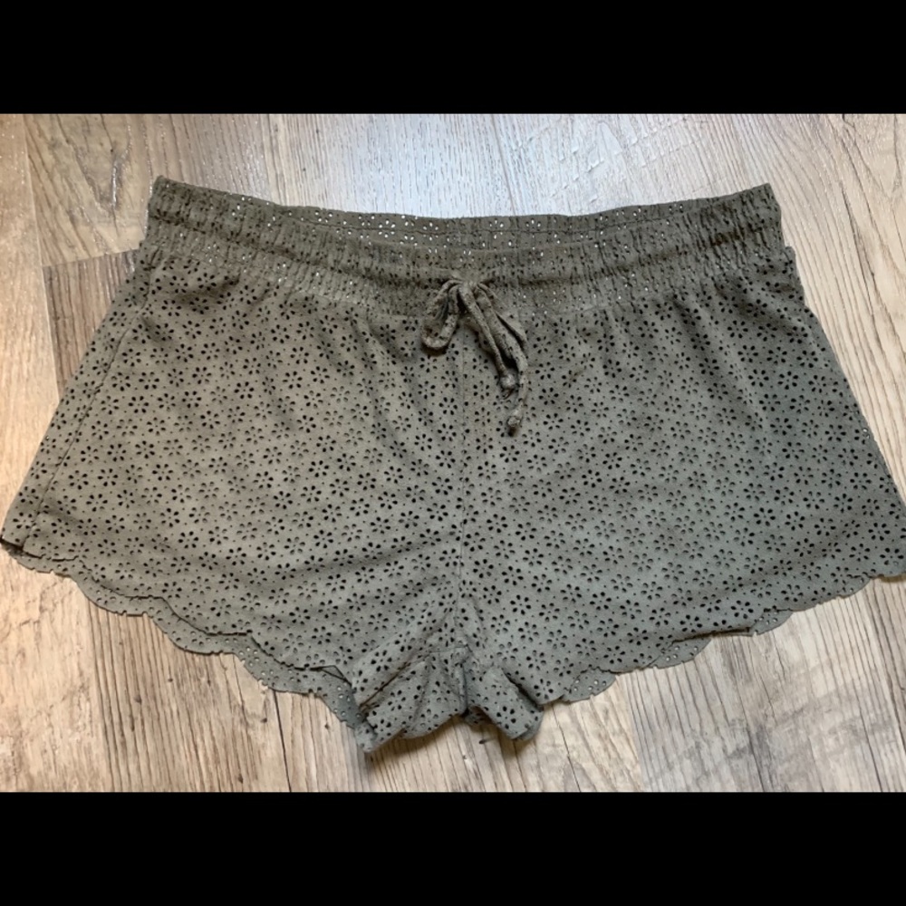 Olive green shorts